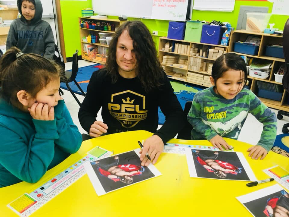 David “BullDawg” Michaud visits rosebud and TCMS