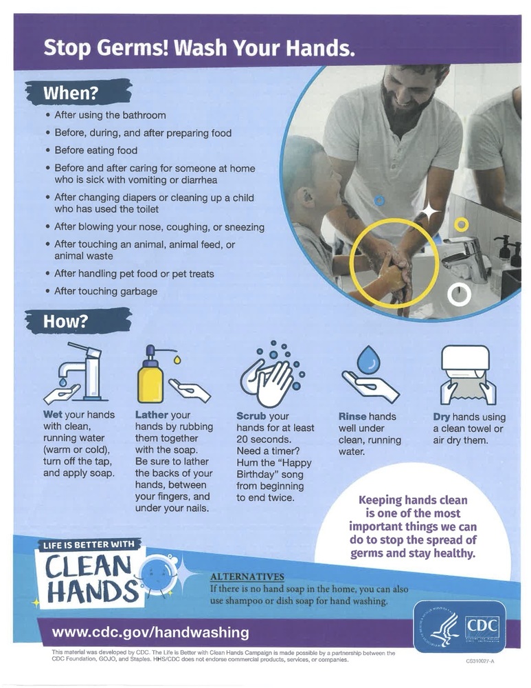 Handwashing Info for TCSD