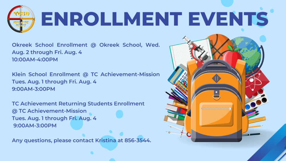Okreek, Klein, and Achievement Enrollment Todd County School District